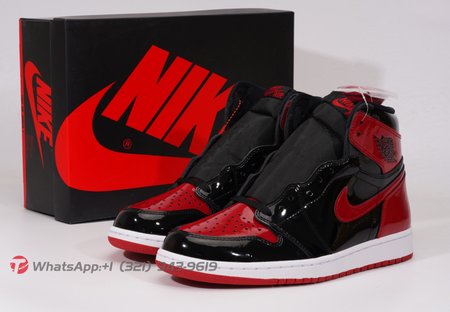 Jordan 1 Retro High OG Patent Bred 555088-063 SIZE: 36-47.5