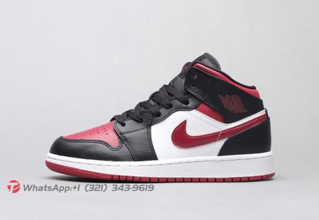 Air Jordan 1 Mid Bred Toe 36-46