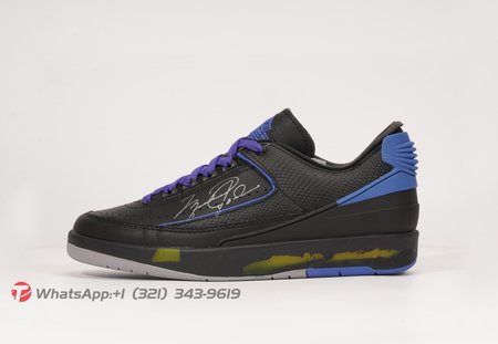 OFF-WHITE x Air Jordan 2 Black Varsity Royal SIZE: 40-47.5