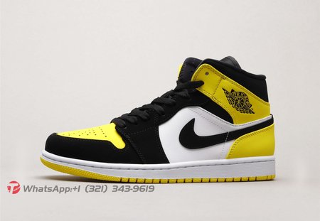 Air Jordan 1 Mid Yellow Toe Black 36-46