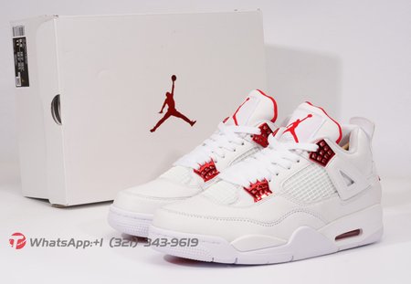 Air Jordan 4 "White University Red" SIZE: 36-46