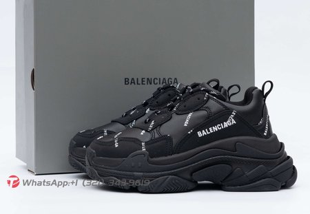 Balenciaga Triple S Allover Logo Black SIZE: 35-45