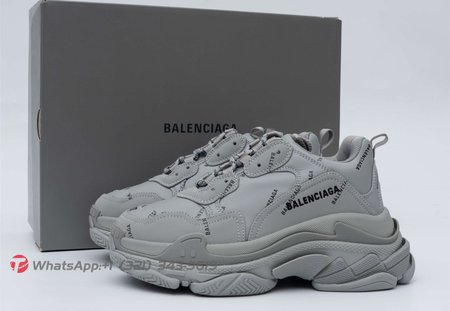 Balenciaga Triple S Allover Logo Gray SIZE: 35-45