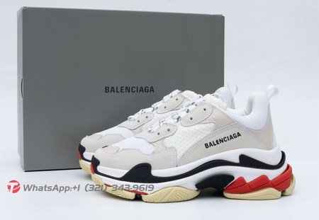 Balenciaga Triple S White Black Red SIZE: 35-45