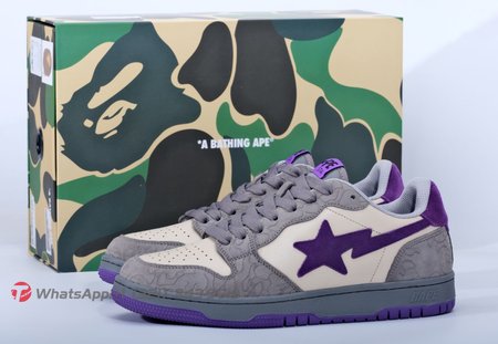 Bape Sk8 Sta Grey Purple Size 40-45