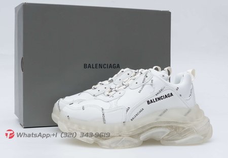 Balenciaga Triple S White Clear Sole Logo(W) 35-45