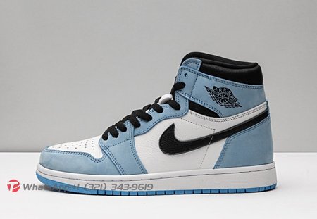 Air Jordan 1 Retro High White University Blue Black 555088-134 Size:36-47.5