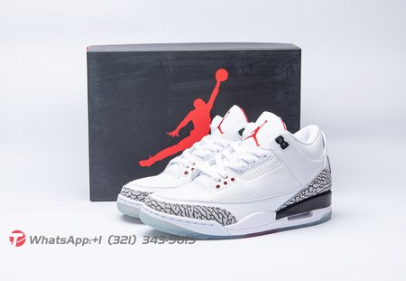 Jordan 3 Retro Free Throw Line White Cement 923096-101 Size 40-47