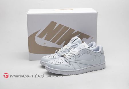 Travis Scott x Air Jordan 1 Low Triple White DM7866-292 Size 36-46